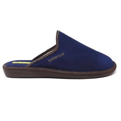 NORDIKAS   ZAPATILLAS DE CASA HOMBRE AFELPADO INDICO TOP LINE