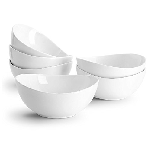 Sweese 102.001 Porcelain Bowls - 18 Ounce for Cereal, Salad, Dessert - Set