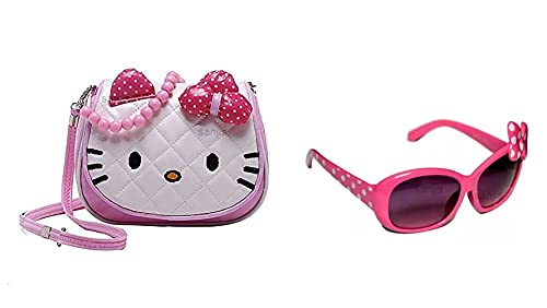 Sanjis Enterprise Girls Faux Leather Sling Bag (Set of 2, Light Pink)