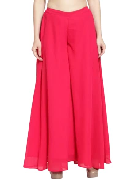 Pink Women’s Flared sharara | Wide-Leg Comfortable Bottoms for Ethnic, Festive & Casual Wear-picture-47