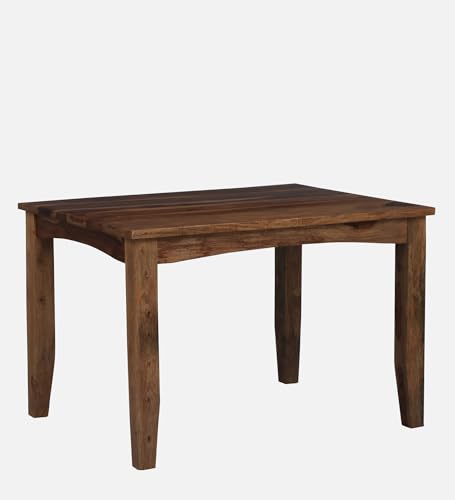 Image of EXCEL HOME 4 Seater Wooden Dining Set, Grey Upholstered Chairs, Modern Kitchen Furniture