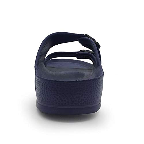 Image of Luffymomo Women's Eva Double Buckle Slides Soft Footbed Sandals | Adjustable Slip on Sandals, Comfortable