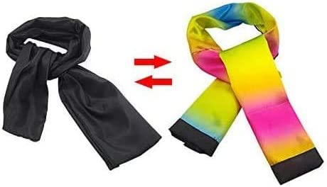 MOMOMAGE Magic Trick: Black to Rainbow Silk Scarf Magic Trick for All Ages, 120 × 16 cm - Image 2