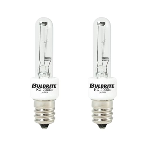Bulbrite 473060-2PK - 60W - T3 - Candelabra Base - 120V - 2700K - 3,000Hrs - Dimmable - Clear - Krypton/Xenon Bulbs
