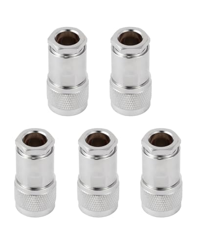 Vecys 5PCS PL-259 UHF Male Connectors 50 Ohm PL259 Male Plug Five-piece Set Crimp RF Coax Connector Adapter for RG-8 RG-213 VLMR-400 RG59 Low Loss Coax Cable - Image 3