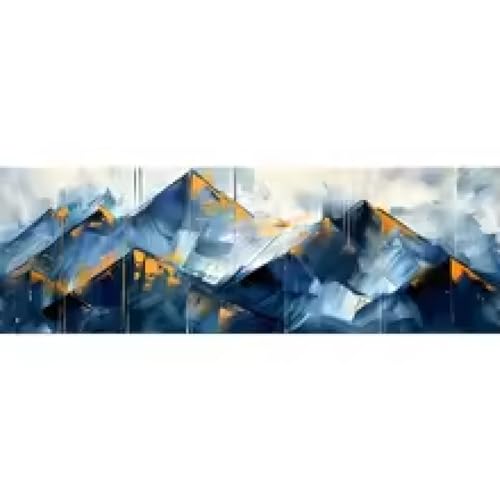 Affiche de paysage de montagne pour décoration de salon, art mural abstrait moderne