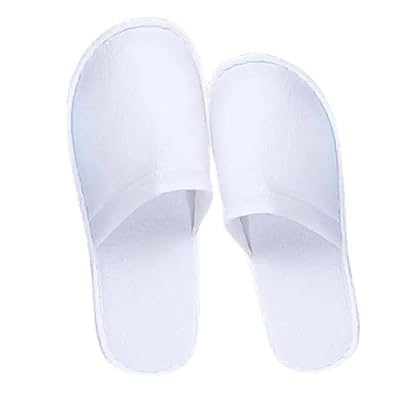 Sassyvilla 5 Pairs Disposable Slippers TerryTowels Bathroom Slipper for Home Spa Party Guest Salons Hotels Hospitals and