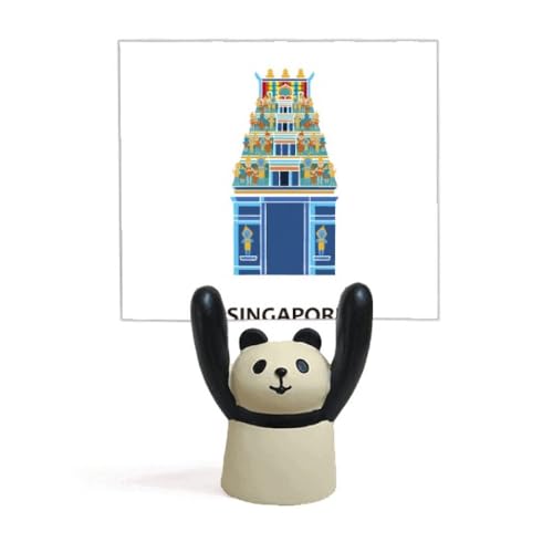 Support de carte de vœux panda Singapour pour faire tenir vos photos droites