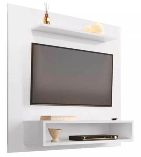 Painel Para Tv 32 Polegadas 1 Prateleira Luxo Elegance- Branco