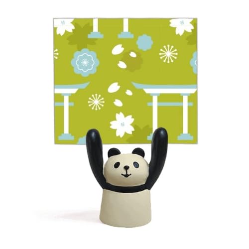 Mémo mignon panda bleu vert blanc de style japonais pour support de note