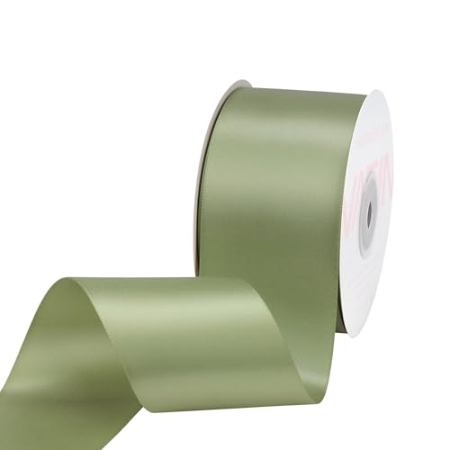 VATIN Dusty Sage Satin Ribbon 2 Inch x 25 Yards for Gift Wrapping