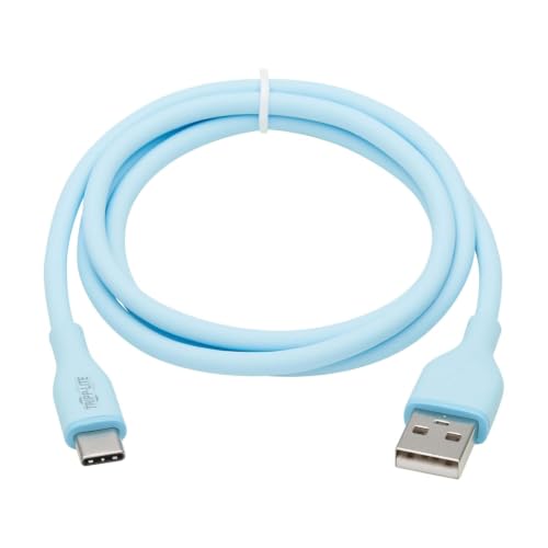 Image of Treziya USB-A to USB-C Cable, 3A Fast Charging & 480 Mbps High-Speed Data Transfer Cable, Durable Tangle-Free Type-C Charging Cable for Smartphones, Tablets & More, Blue