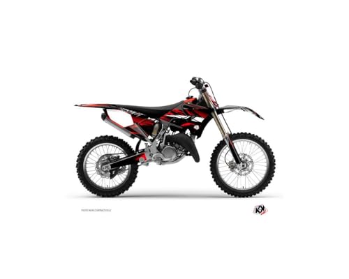 Kit déco moto cross Techno Yamaha 250 YZ rouge pour carénage complet