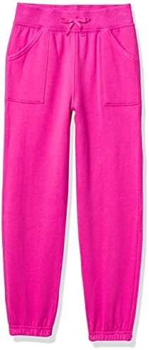 Nautica Girls' Big Sensory-Friendly Soft Fleece Sweatpants, Rose, 7