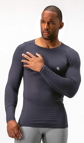 Image of Sportinger 1 or 3 Pack Men's Cool Dry Short Sleeve Compression Shirts, Sports Baselayer T-Shirts Tops, Athletic Workout Shirt
