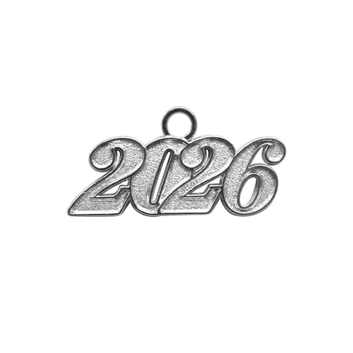 Endea Graduation Tassel Date Charm Silver Year