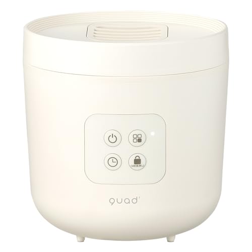 QUADS(クワッズ) スチーム加湿器 蒸気式 7畳対応 上部給水 2.5L 最大加湿250ml/h タイマー チャイルドロック 簡単お手入れ STEAMS スチームス (ホワイト)のサムネイル