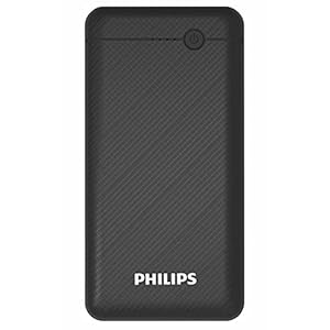 PHILIPS 10000mAh Lithium_Polymer DLP1710CB Power Bank with 10 Watt Fast Charging (Black)