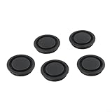 -Pack ABS Air Vent Cover for Closet, Wardrobe & Cabinet – 50mm Hole Diameter Ventilation Grille in Grey/Black/Brown/White – Embedded Design Airflow Ventilator(Black)