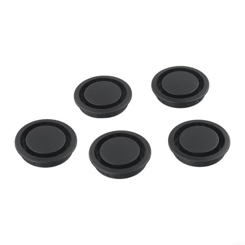 -Pack ABS Air Vent Cover for Closet, Wardrobe & Cabinet – 50mm Hole Diameter Ventilation Grille in Grey/Black/Brown/White – Embedded Design Airflow Ventilator(Black)