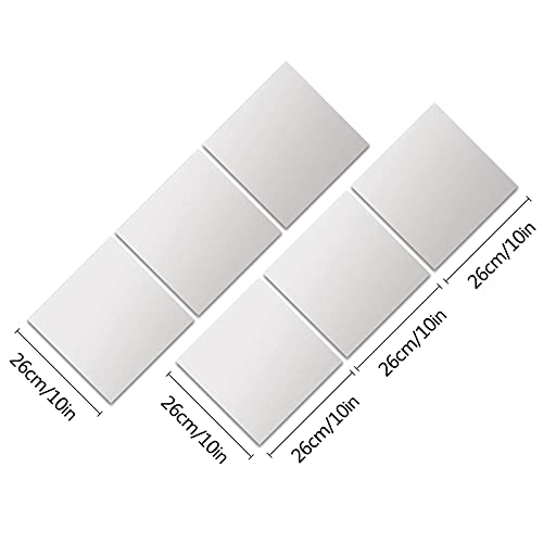 Flymuhjia Full Length Wall Mirror Tiles 10Inch X 6Pcs, Frameless Wall Mounted Full Body Mirror Set Make Up For Dorm Living Room Home Gym Bedroom Door #TOP1