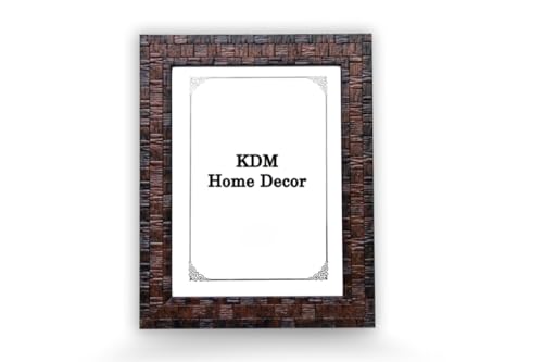 Image of Photo frame 5x7 Inch set of 2 Box Brown Color Flexible Glass & Synthetic Wood Hanging /Table Top High Density Photo Frame for Wall Decoration