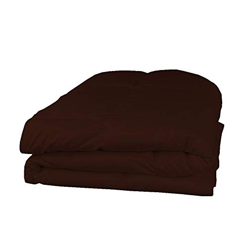 Ahj Beddings Comforter Set 7 Piece Bed In A Bag With 500Gsm Comforter And 30 Inch Deep Pocket Sheet Set - 600 Thread Counts, 100% Egyptian Cotton - Emperor Size, Chocolate Solid #TOP4
