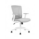 Genérico NIHM Workplace Silla Operativa Ergonómica Jungle | Malla Transpirable, Lumbar 2D Ajustable, Espuma Alta Densidad 40kg/m³, Reclinable 130°, EN 1335 | Silla Escritorio Oficina Blanca