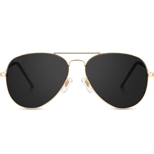 Image of ARICKS Classic Aviator Sunglasses for Men Women Driving Sun glasses Glass Lens 100% UV Blocking