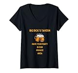 Damen LMPZTEEZ/Big Dicks Taverne/Privatbereich T-Shirt mit V-Ausschnitt