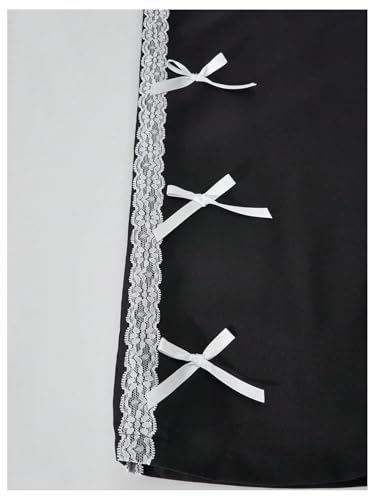 GORGLITTER Girl's Baggy Pants Cute Bow Lace Trim Wide Leg Sweatpants with Pockets4