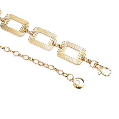 Chian Belt for Women Fashion Boho Metal Waist Body Chain Circle Link Belt3