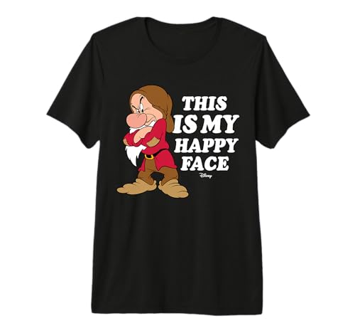 T-shirt Disney Grumpy Face le cadeau idéal pour les fans de Blanche-Neige