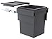 Produktbild Hailo Abfallsammler Auszug 3608461 | für 45cm Unterschrank | Cargo Synchro 1fach 55 Liter | Dunkelgrau