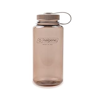 Nalgene Monochrome BPA-Free Recycled Reusable Water Bottle for Backpacking, Hiking, Gym – 32 oz Shatterproof – Mocha