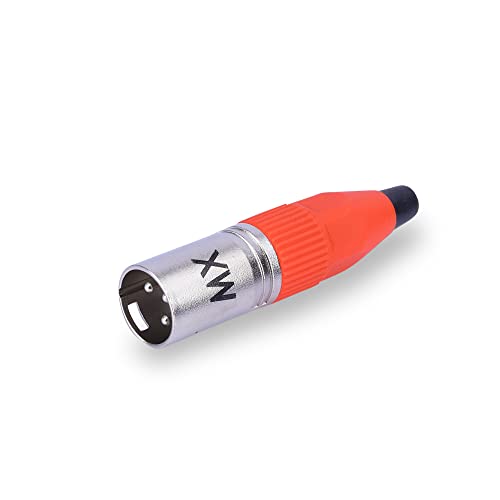 Image of MX 3 Pin XLR Microphone pin Pure Copper Nickel Plated Pins1 for High Conductivity microphone (3-pin microphone male connector, Pack of 4, Male Connector)