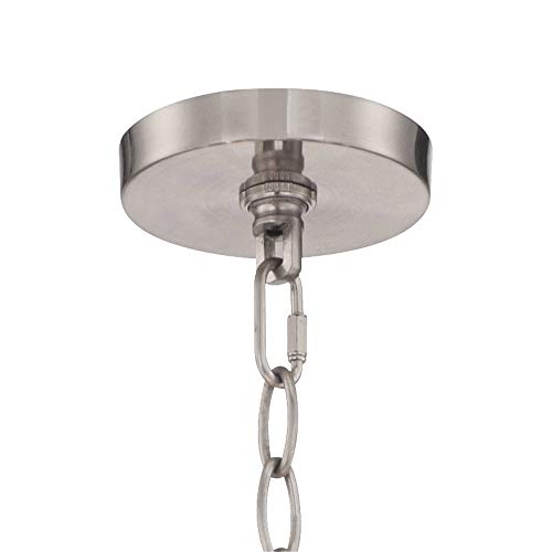 Vienna Full Spectrum Magnificence Satin Nickel Light Fixture Ceiling Chandelier 24 1/2" Wide Glam Faceted Crystal Glass For Dining Room House Foyer Entryway Kitchen Bedroom Living Room High Ceilings #TOP7
