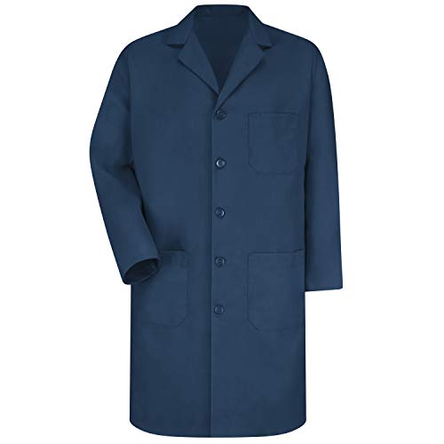 Red Kap Mens Exterior Pocket Original Medical Lab Coat, Navy, 46 Us #TOP2