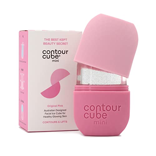 Contour Cube Mini - Revolutionary Ice Roller for Sculpting & De-Puffing - Face Ice Roller & Massager - Ice Mold for Face - Compact Skin Care Tools for Daily Skincare & Travel - Original Pink