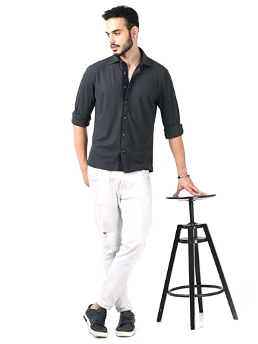 Image of STELLERS Men's Premium Full Sleeve Shirt | Feather Touch Feel| Regular Fit| Odour Resistant| Anti-Static| Wrinkle Free| Quick Dry | Stretchable| Lightweight| Sweat-Proof