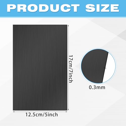 Image of Therwen 40 Pcs Aluminum Flashing Roof Sheet 5 x 7 Inch, Black