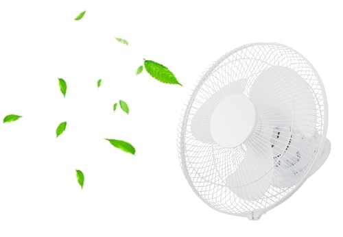 Image of STARVIN Wall Mounted Fan High Speed Wall Fan for Home & Kitchen Compact Size,Adjustable Tilt,Low Noise Small Wall Fan for Office, Shop & Utility Area - EVTS (DELUXE 12 inch cabin White, 12 Inch DX)