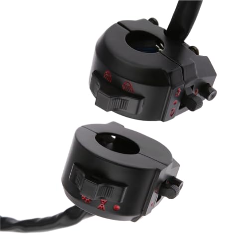 Interrupteur de guidon moto universel 22mm gauche et droit pour clignotant et klaxon