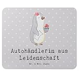 Mr. & Mrs. Panda Mousepad Autohändlerin Leidenschaft - Geschenk, Mausunterlage, Beruf, Laptop, Witzig, Spruch, Autohandel, mousematte, Mauspad, Lustig