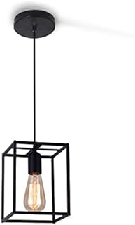 ENCOFT Pendant Light Vintage Retro Ceiling Lamp Industrial Black Ceiling Lighting with Metal Lamp Shade for Living Room Bedroom Kitchen