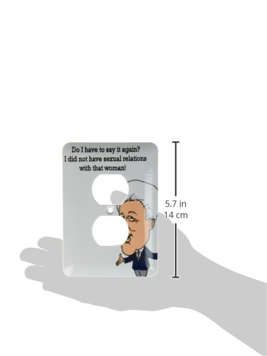 Cache-prise Bill Clinton Sexual Relations plaque de finition murale 3dRose