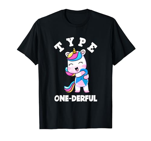 Tipo One-Derful Diabético Divertido Tipo 1 Diabetes T1D Diabetes Camiseta