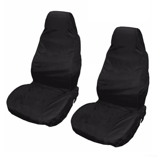 2 fundas de asiento delantero de coche, impermeables y antideslizantes, se adaptan a la mayoría de asientos estándar, adecuadas para el trabajo y para vehículos de taller, proporciona una protección