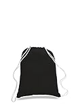 36 PACK - (3 Dozen) - Wholesale 100% Cotton Drawstring Backpack Bags - Arts and Crafts Bags - HTV - Vinyl - DIY - Screen Print - Embroidery Blanks Cinch Bags BULK Sack Packs - BPK18 (Black)