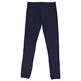 French Toast Big Girls' Lace Trim Legging, Navy, 10/12